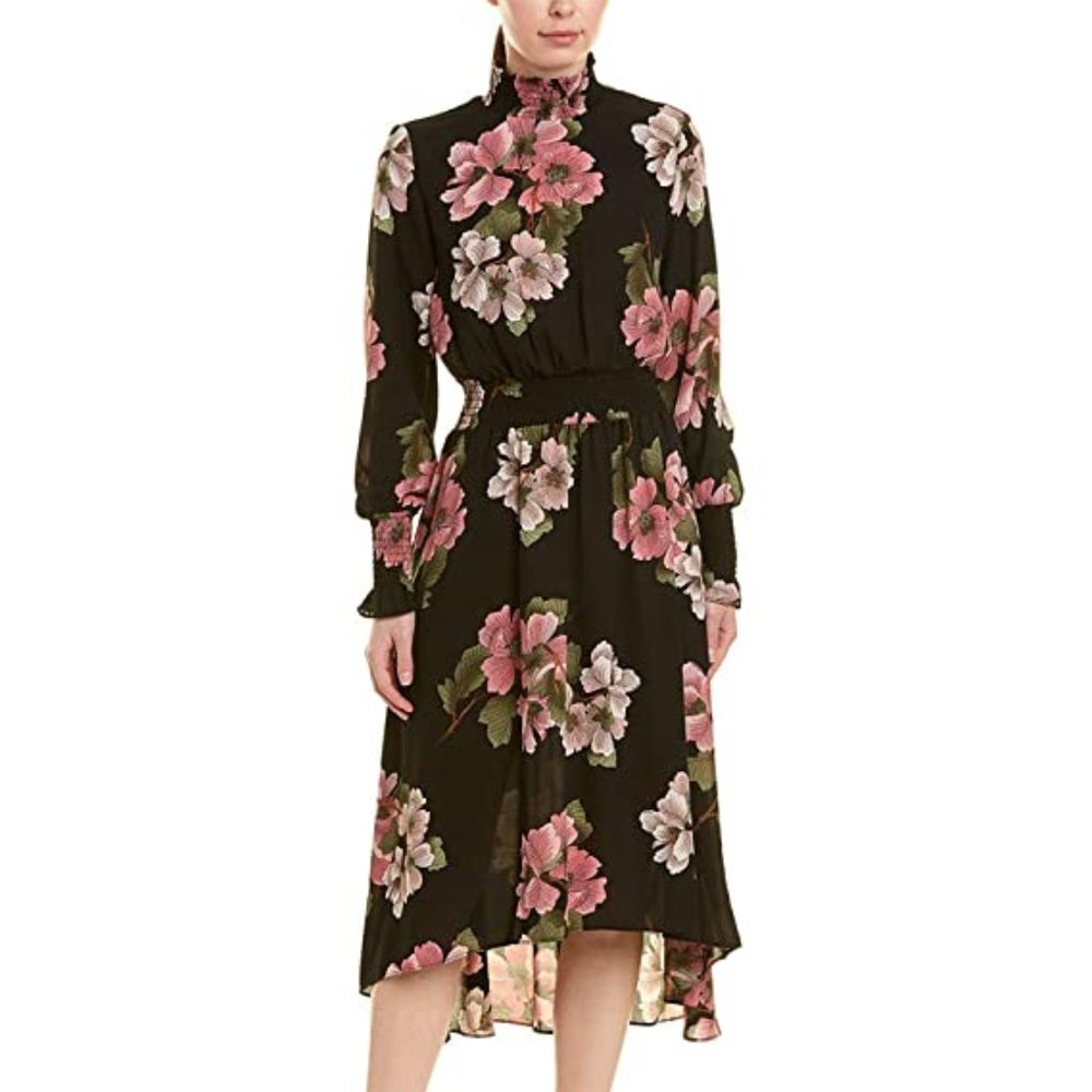Nanette Lepore | High-Low Floral Dress, Smock Neck